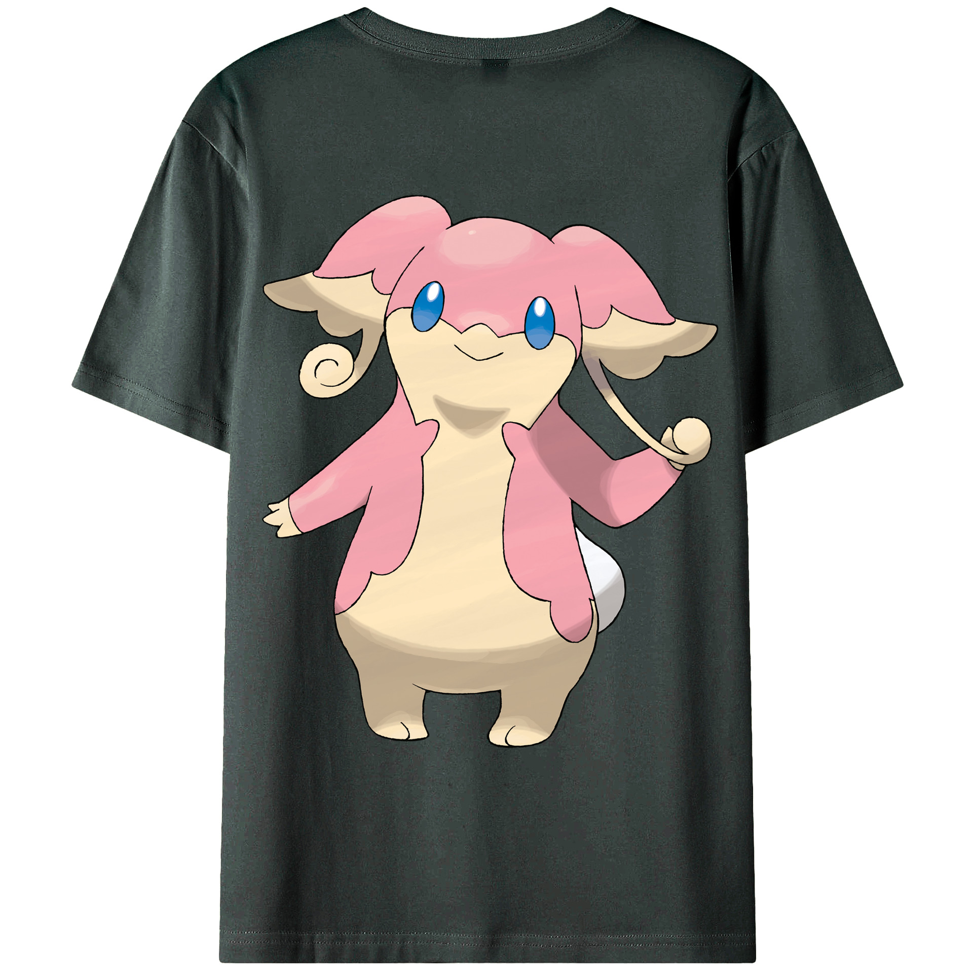 （画像用） ポケットモンスター Pokémon 綿100％ メンズ半袖Tシャツ（バックプリント） 通気性